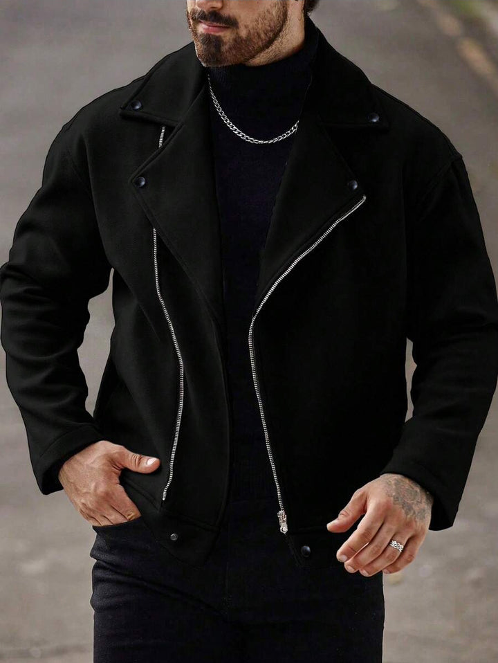Men's Casual Motorcycle Jacket with Soft Lining Lisslune