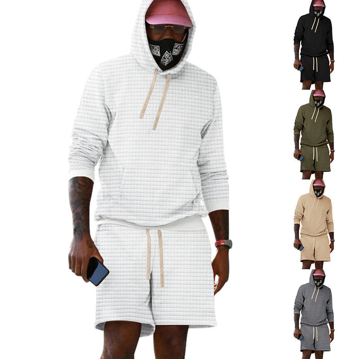 Men's casual hoodie and shorts set made of breathable material Lisslune