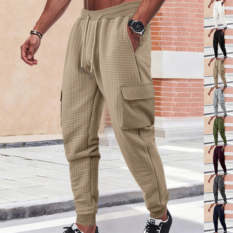 Men's cargo jogging pants with breathable side pockets and elastic waistband Lisslune