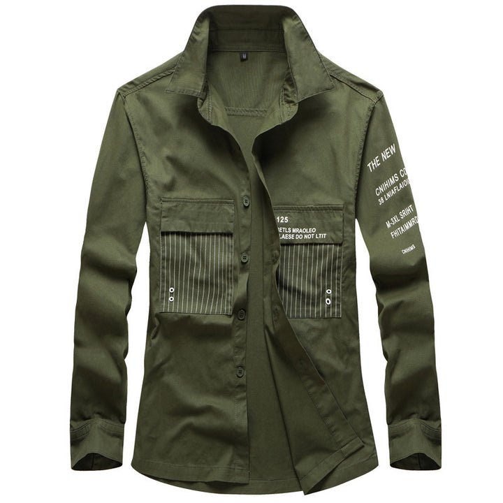Men's stylish utility shirt with patch pockets and contrasting details Lisslune