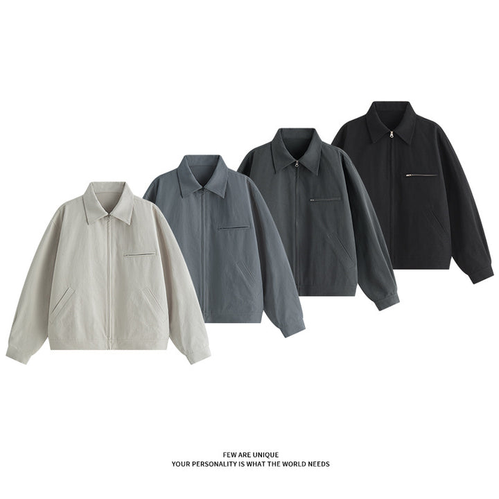 Men's casual transitional jacket with practical pockets and modern cut Lisslune