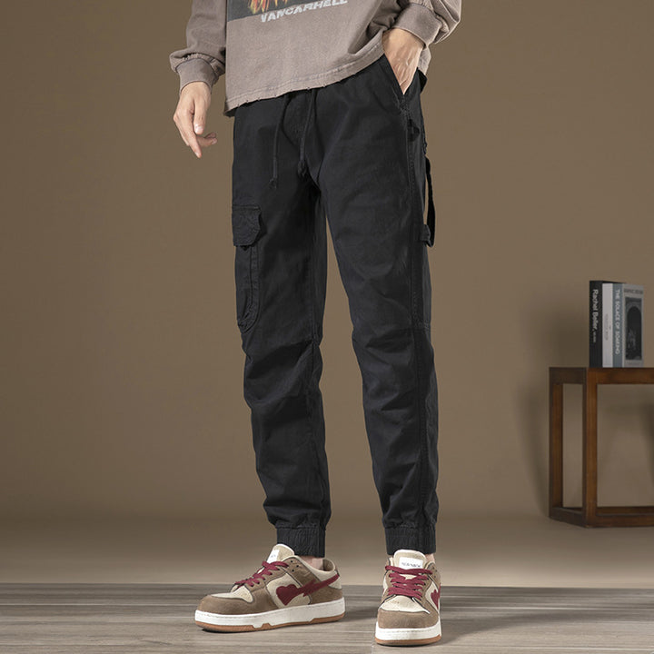 Men's cargo pants with functional pockets and elastic waistband Lisslune
