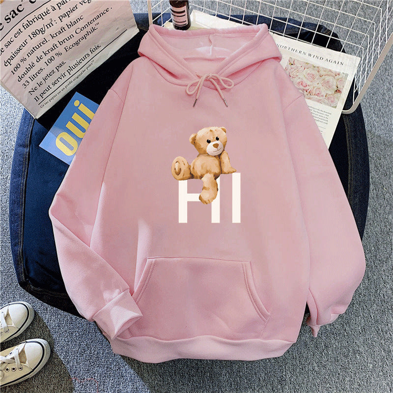 Women's hoodie with cute bear design Lisslune