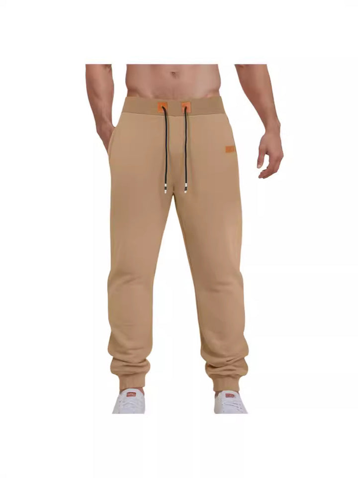 Men's Comfortable Jogging Pants with Adjustable Waist and Side Zipper Pockets Lisslune