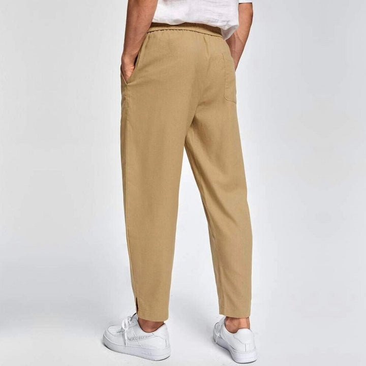 Men's fashionable casual leisure pants with drawstring Lisslune