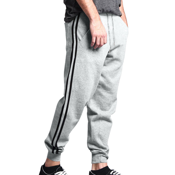 Men's Sporty Jogging Pants with Side Stripe Lisslune
