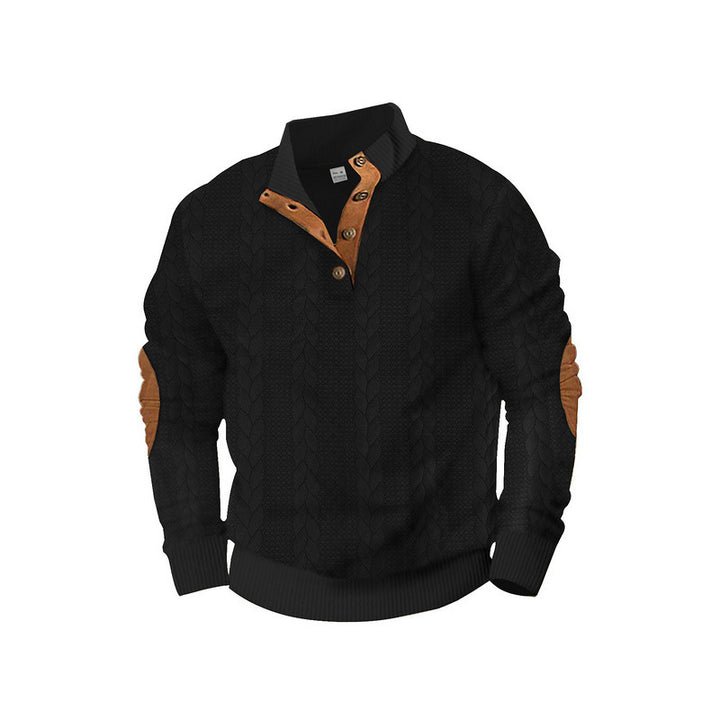 Men's knit pullover with contrast details Lisslune