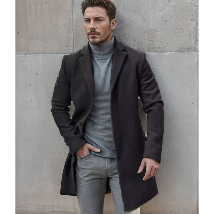 Men's Elegant Wool Coat with High-Quality Craftsmanship Lisslune