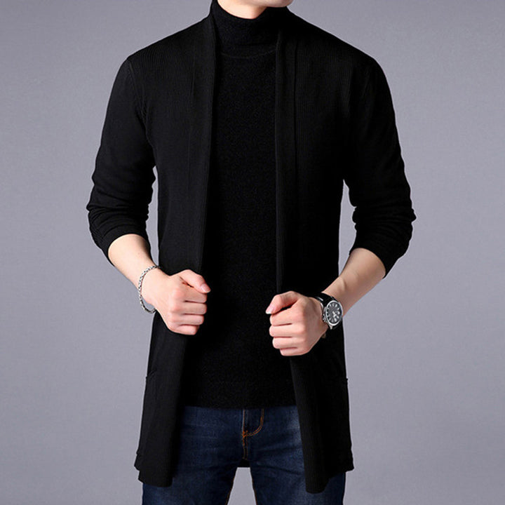 Men's cardigan with open cut and practical pockets Lisslune