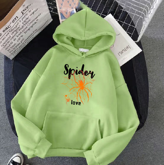 Women's hoodie with creative spider design Lisslune
