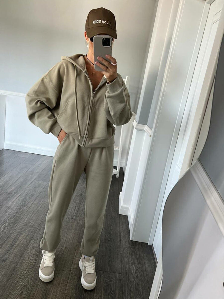 Women's Filter-Free Sporty Set with Hood and Elastic Band Lisslune