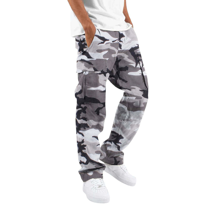 Men's Camouflage Cargo Pants with Numerous Pockets Lisslune