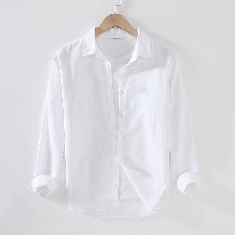 Men's casual cotton shirt with modern cut and practical details Lisslune