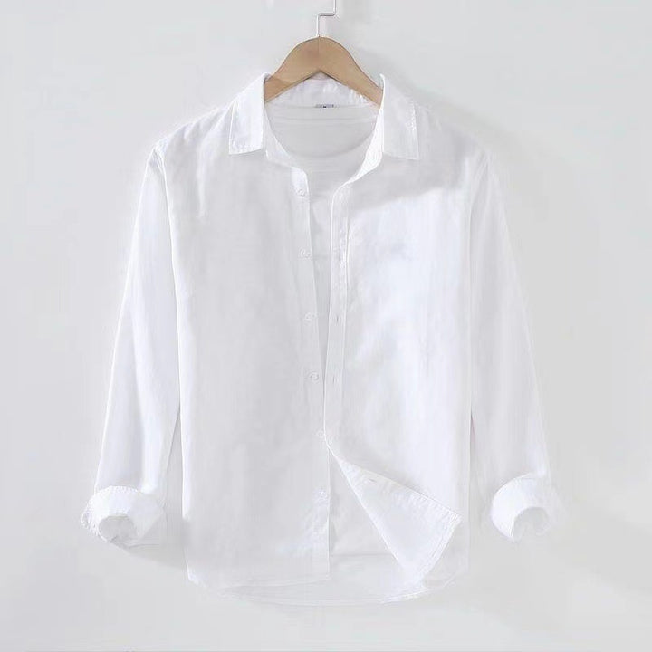 Men's casual cotton shirt with modern cut and practical details Lisslune