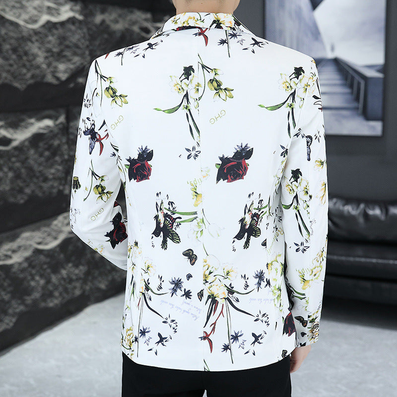 Men's stylish floral blazer Lisslune