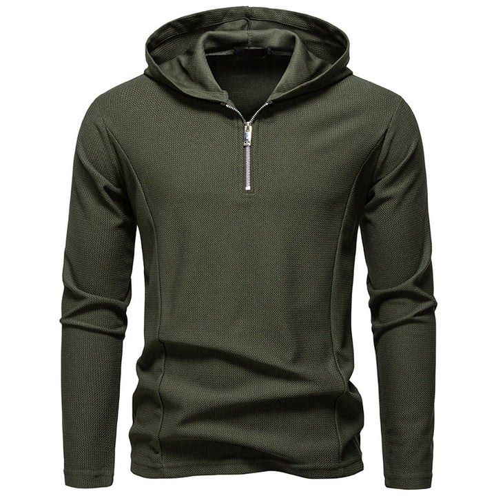 Men's functional sweater with modern zipper and breathable texture Lisslune