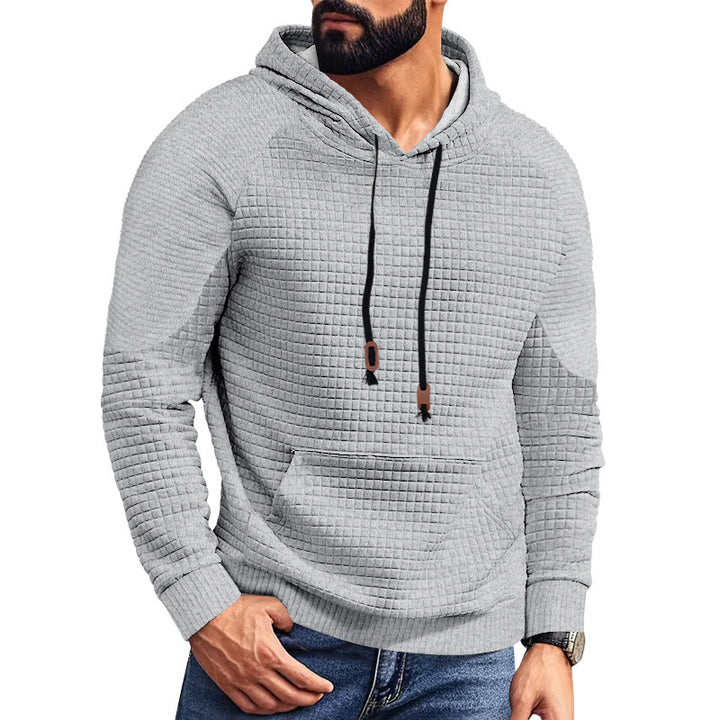 Men's hoodie with textured surface and practical pockets Lisslune