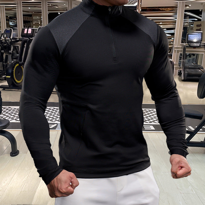 Men's Sporty Long-Sleeve Top with Zipper Lisslune