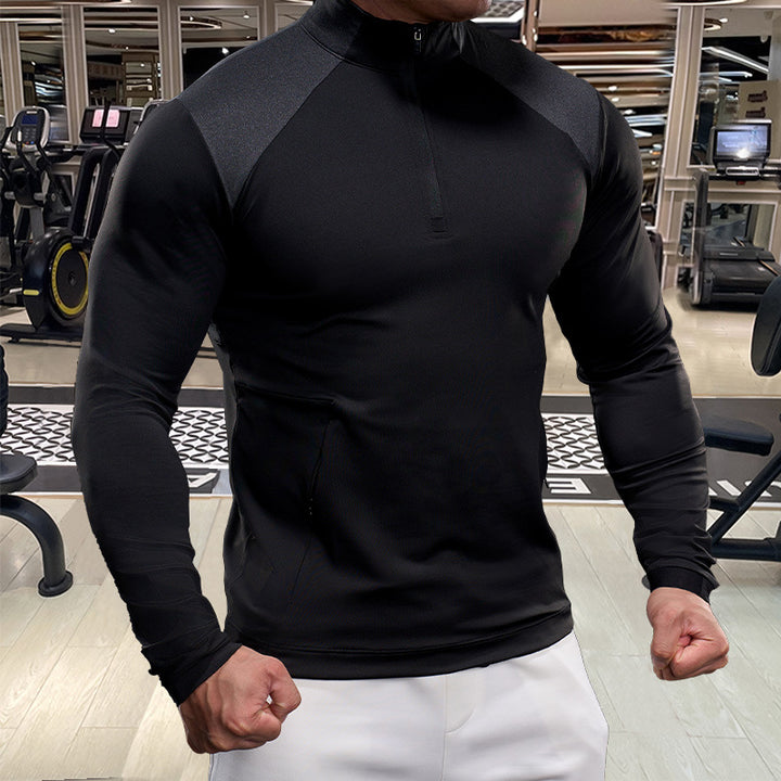 Men's Sporty Long-Sleeve Top with Zipper Lisslune