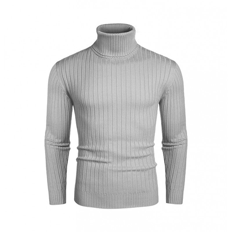 Men's turtleneck sweater made of high-quality ribbed knit Lisslune