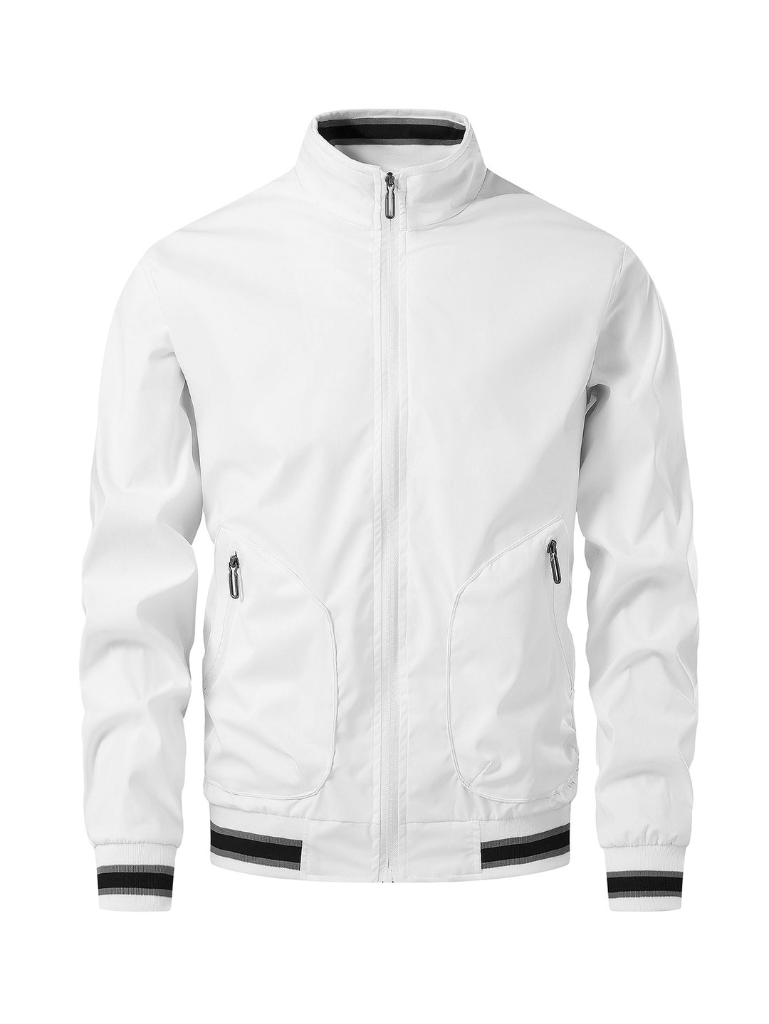 Men's sporty transitional jacket with high collar and practical zip pockets Lisslune