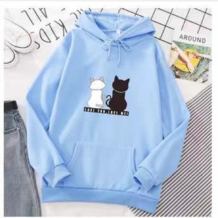 Women's hoodie with cute cat design and casual fit Lisslune