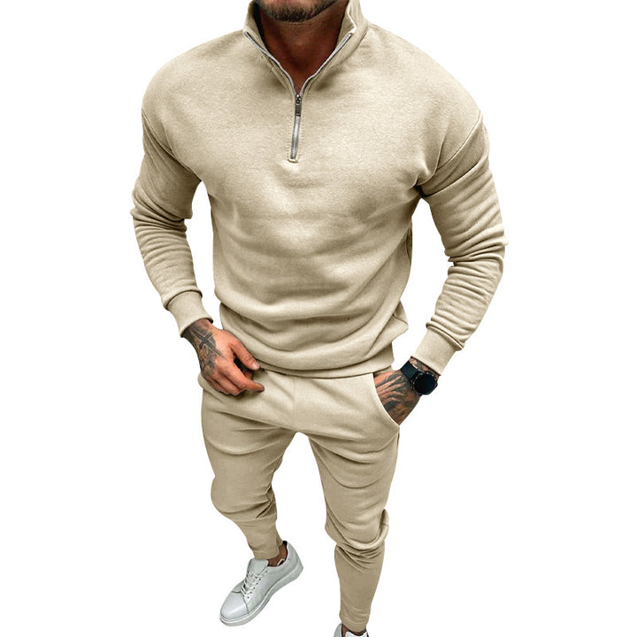 Men's sporty sweater with stand-up collar Lisslune