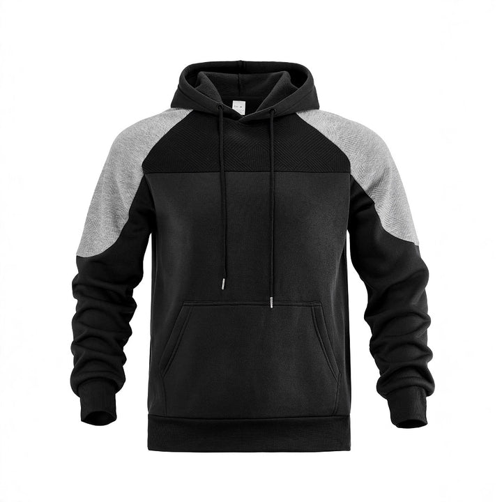 Men's hoodie with innovative design and striped sleeves Lisslune