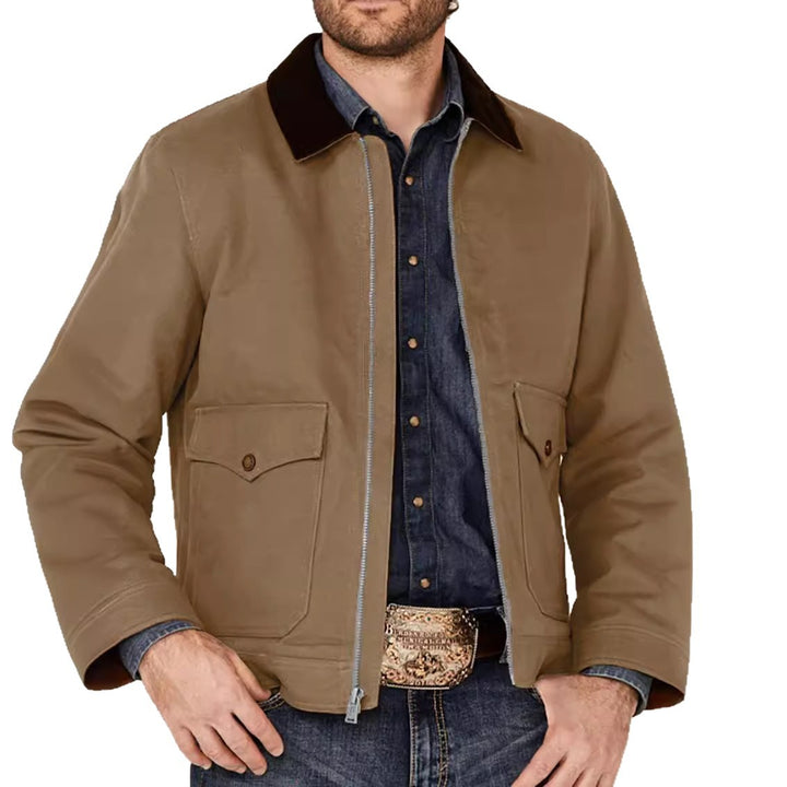 Men's modern utility jacket with practical pockets and durable outer material Lisslune
