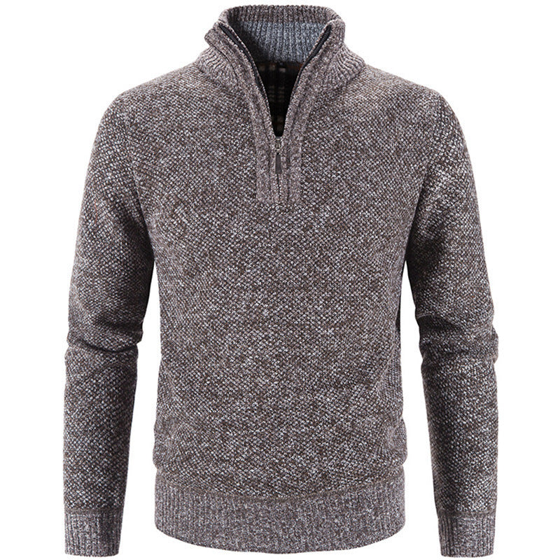 Men's stylish turtleneck sweater with elegant zipper Lisslune