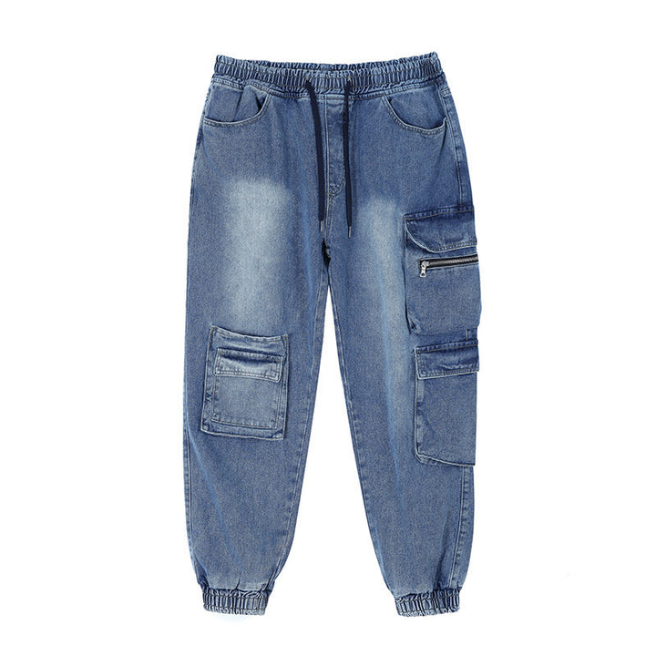 Men's cargo jeans with multifunctional pockets Lisslune