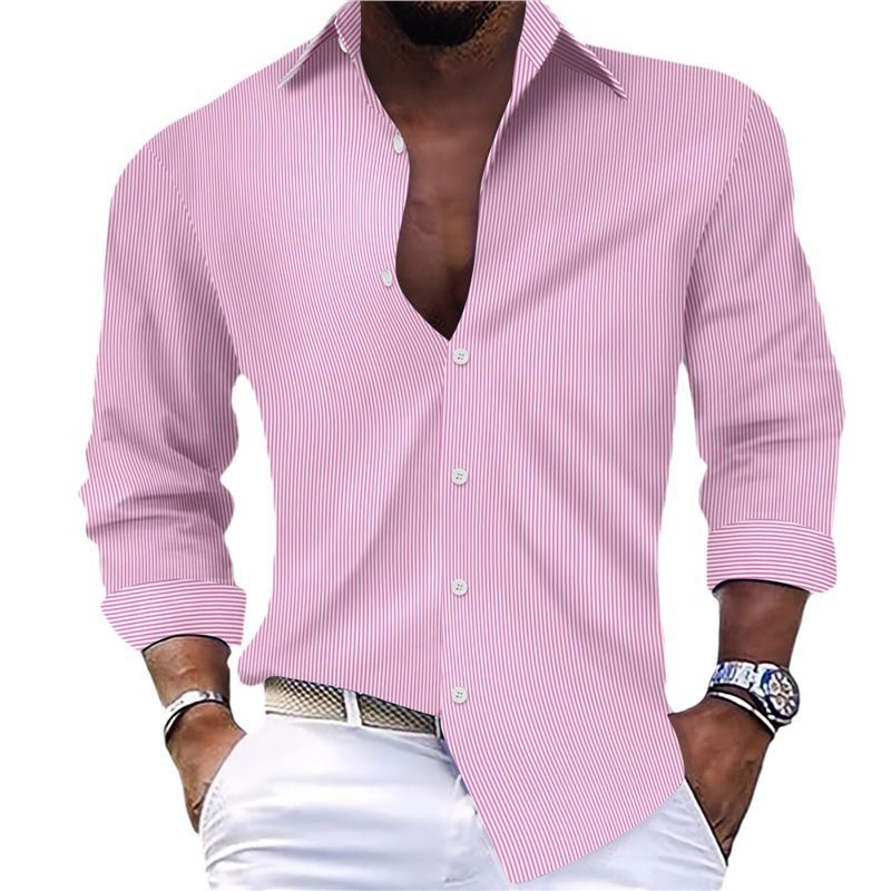 Men's elegant striped shirt made of breathable cotton Lisslune