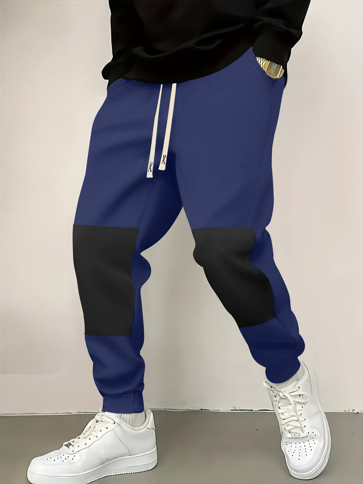 Men's elegant sports pants with modern color block elements Lisslune