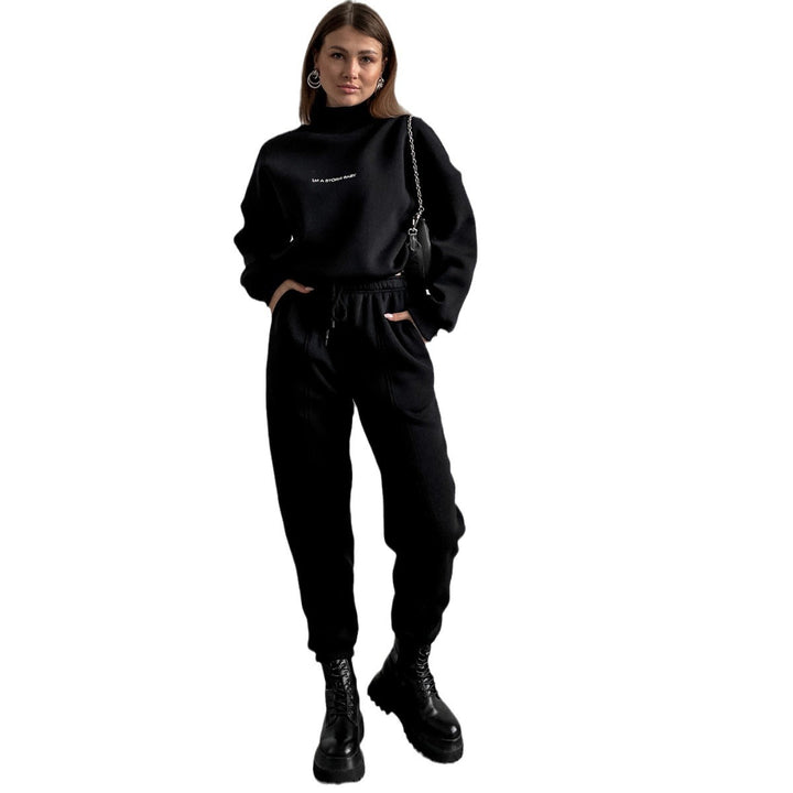 Women's sporty set with high collar and loose fit Lisslune