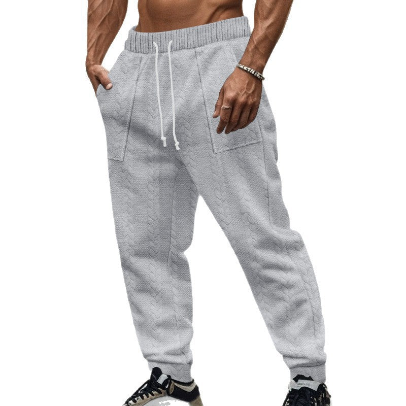 Men's comfortable joggers with textured design and elastic waistband Lisslune