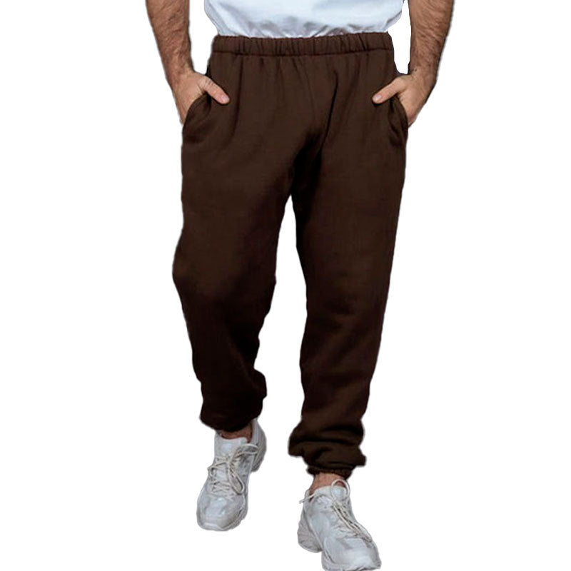 Men's sporty casual pants with elastic waistband and practical side pockets Lisslune
