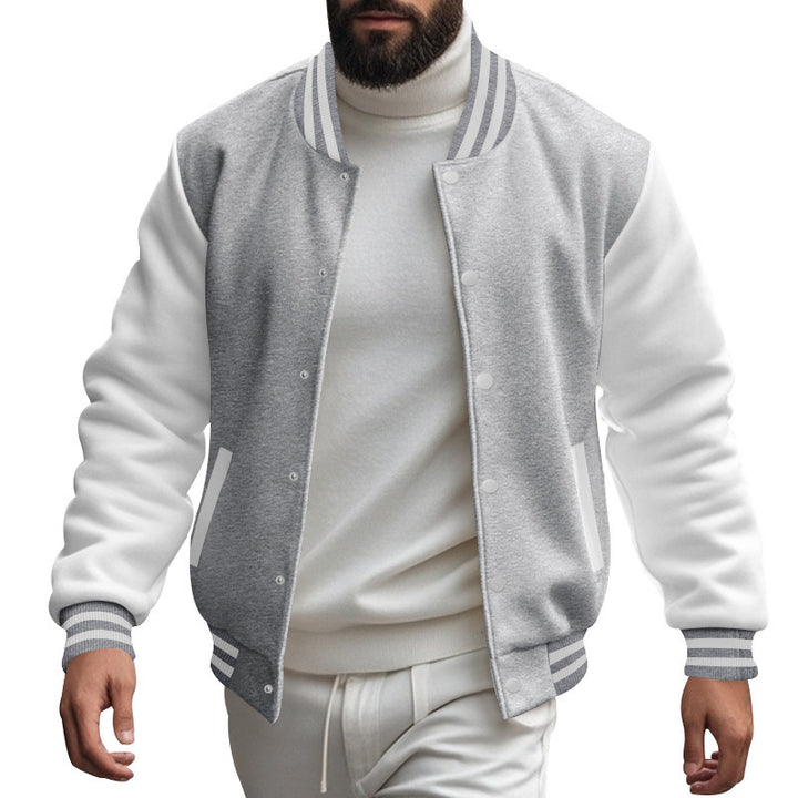 Men's casual bomber jacket with contrasting sleeves and classic cut Lisslune
