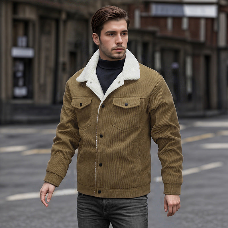 Men's stylish outer jacket with warm lining and practical pockets Lisslune