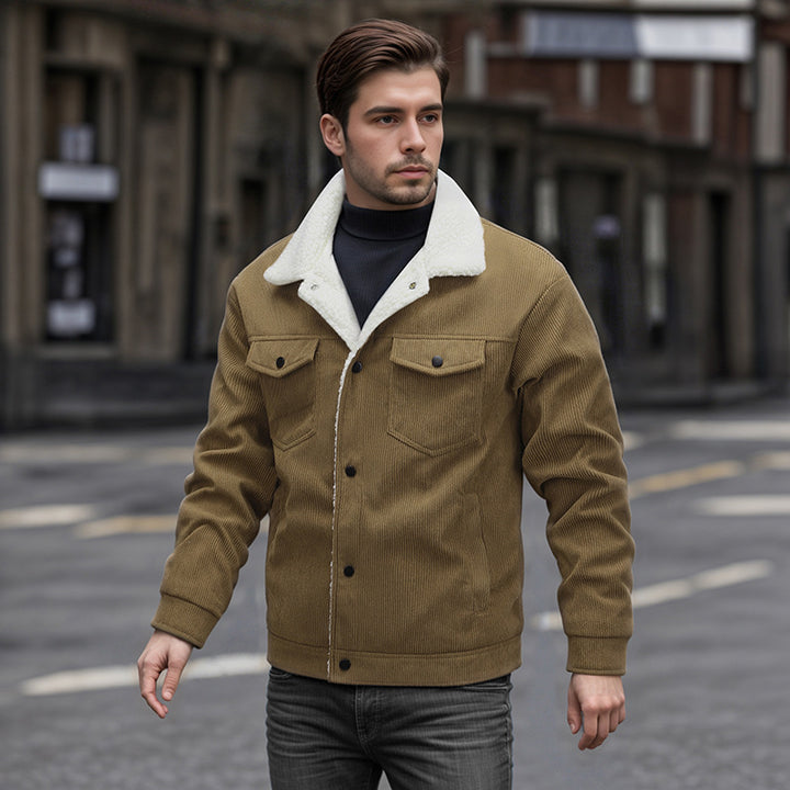 Men's stylish outer jacket with warm lining and practical pockets Lisslune