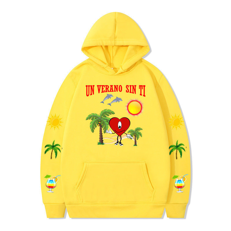 Women's hoodie with vibrant summer motif and comfortable fit Lisslune