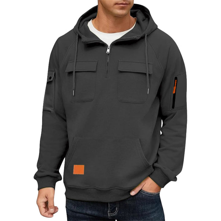 Men's hoodie with practical pockets and sporty design Lisslune