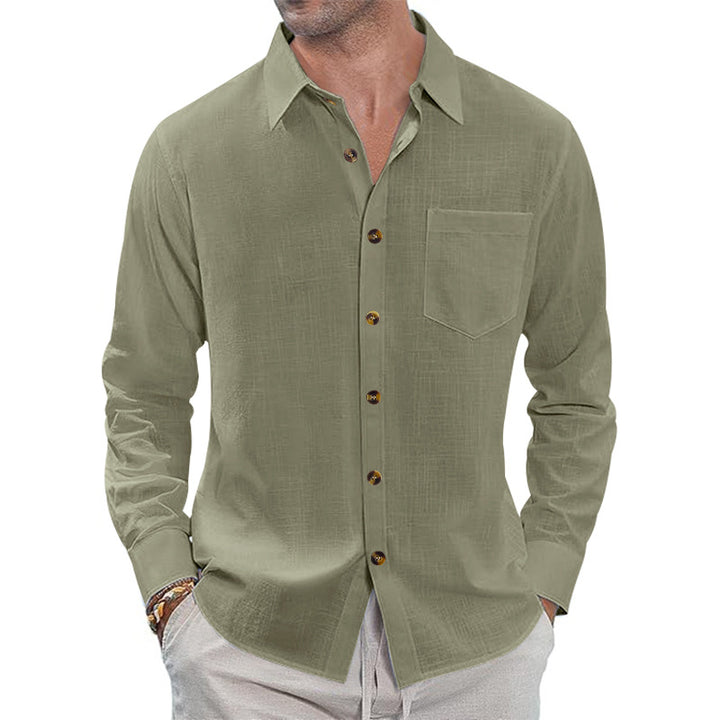 Men's Long Sleeve Shirt made of breathable cotton Lisslune