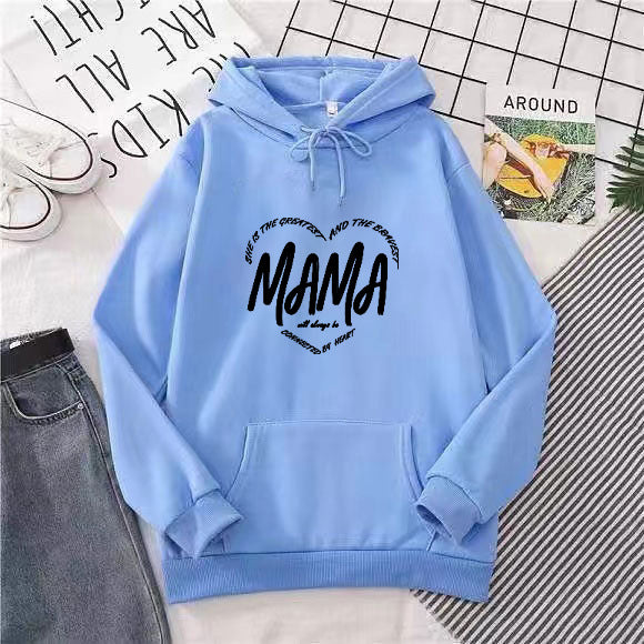 Women's hoodie sweatshirt with creative mama motif Lisslune