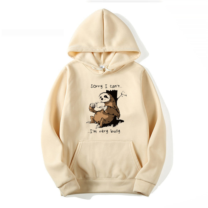 Ladies hoodie with cute animal motif and playful slogan Lisslune