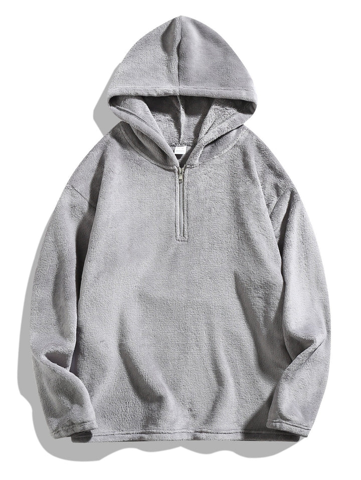 Men's cozy fleece hoodie with practical zip opening Lisslune