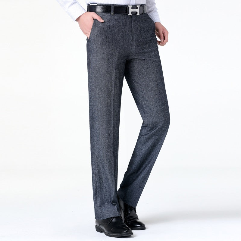 Men's elegant suit trousers with fine textured design Lisslune