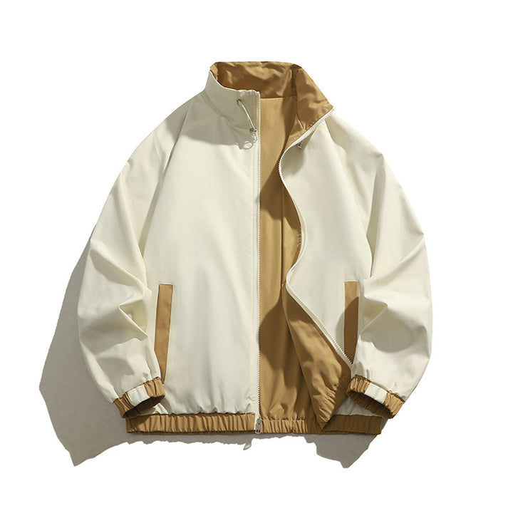 Men's sporty transitional jacket with elastic cuffs and practical zippered pockets Lisslune