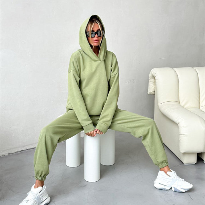 Women's sporty hoodie set made of soft cotton fabric Lisslune