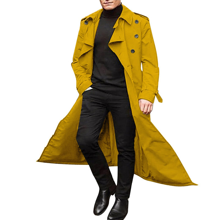 Men's elegant trench coat with double button placket Lisslune