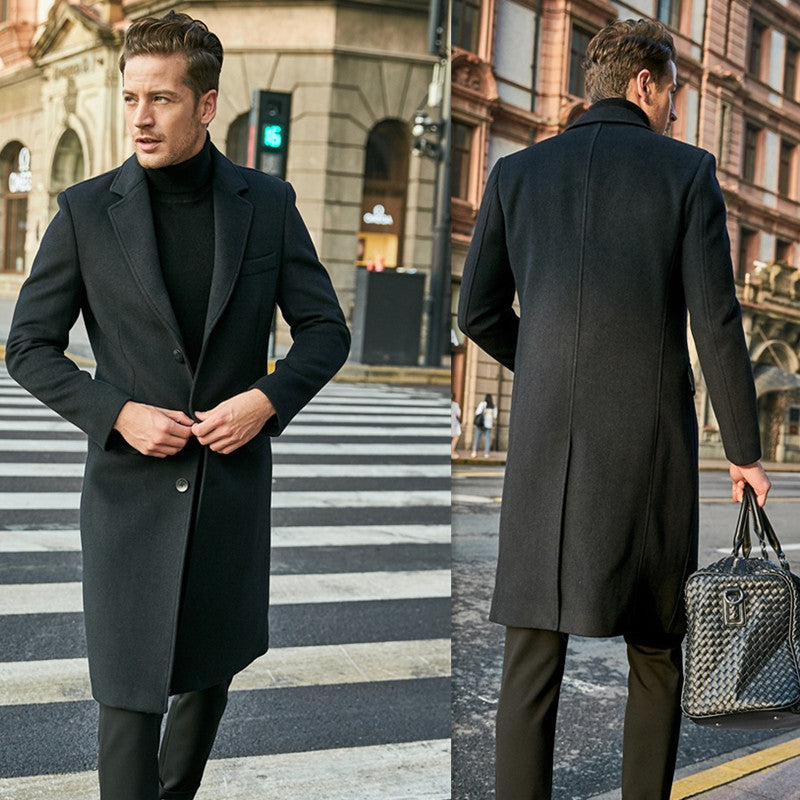 Men's elegant overcoat with a slim fit and modern details Lisslune